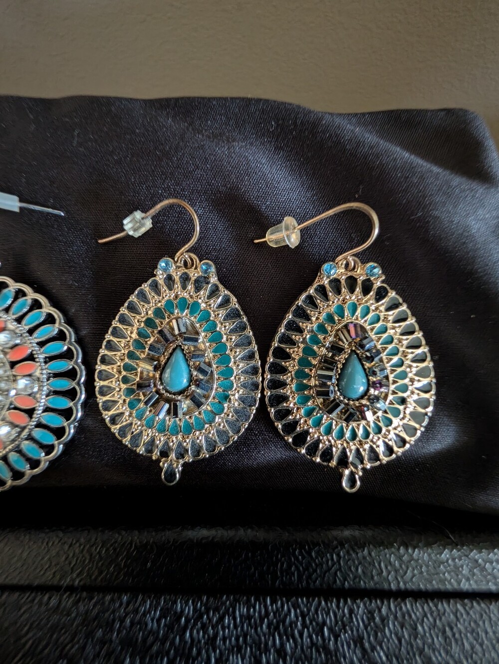 Bohemian Boho Chic Hippie Southwestern Cottagecore Colorful Earrings Set of 2 - Picture 3 of 4